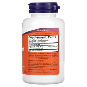 Red Yeast Rice 600 мг 120 веге капсули | Now Foods