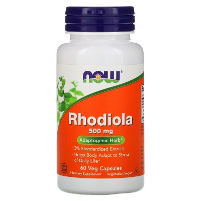 Родиола (Rhodiola) 500 мг 60 веге капсули | Now Foods противодейства на депресията повишава концентрацията премахва умората  пречиства черния дроб премахва напрежението и стреса подобрява н Родиола (Rhodiola) 500 мг 60 веге капсули | Now Foods противодейс