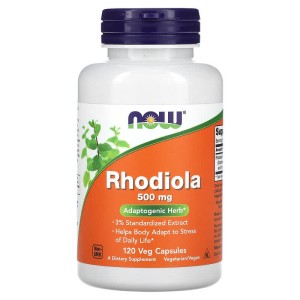 Родиола (Rhodiola) 500 мг 120 веге капсули | Now Foods