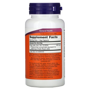 Royal Jelly 1500 мг Equivalency 60 гел-капсули | Now Foods