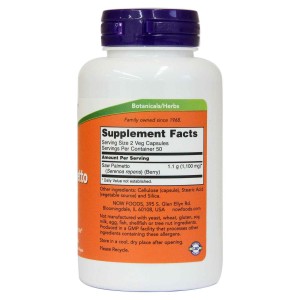 Сао Палмето Saw Palmetto 550 мг 100 веге капсули | Now Foods