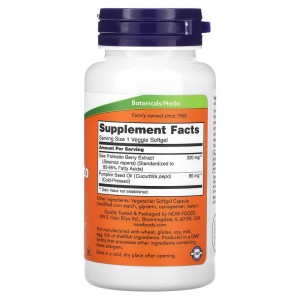 Saw Palmetto Extract with Pumpkin Seed Oil 90 гел-капсули | Now Foods