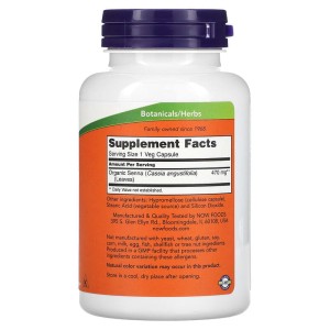 Senna Leaves 470 мг 100 веге капсули | Now Foods