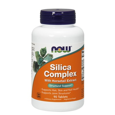 Силиций Silica Complex 90 таблетки | Now Foods Грижи се за здравината на костите и хрущялите Забавя процесите на стареене Заздравява ноктите и кожата Подсилва имунната система Използва се за лечен Силиций Silica Complex 90 таблетки | Now Foods Грижи се за