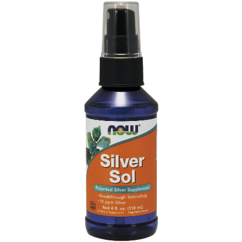 Silver Sol (Kолоидално сребро) 118 мл | Now Foods Подсилва имунната система Има противовирусно действие Използва се за промивки Спомага при различни инфекции Действа благоприятно на стомаха Silver Sol (Kолоидално сребро) 118 мл | Now Foods Подсилва имунна