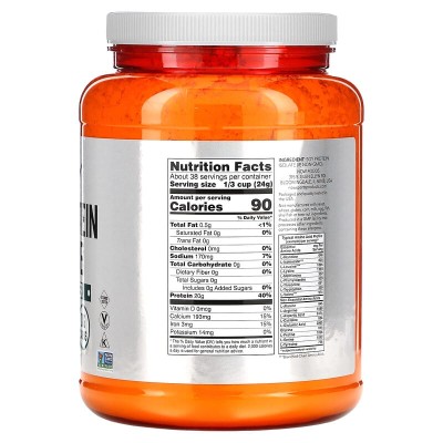 Soy Protein Isolate Powder (Unflavored) 907 гр | Now Foods