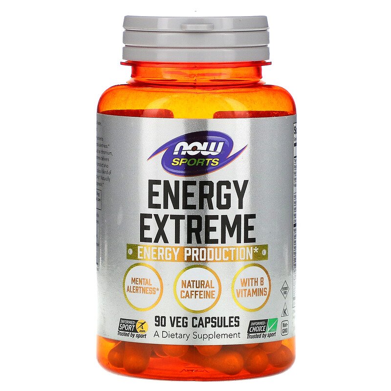 Sports Energy Extreme 90 веге капсули | Now Foods