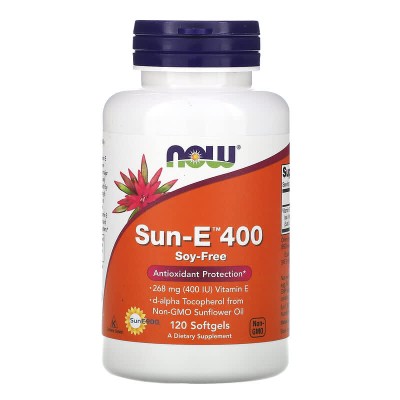 Sun-E 400 120 гел-капсули | Now Foods