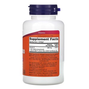 Sun-E 400 120 гел-капсули | Now Foods