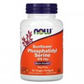 Sunflower Phosphatidyl Serine 100 мг 60 веге гел-капсули | Now Foods