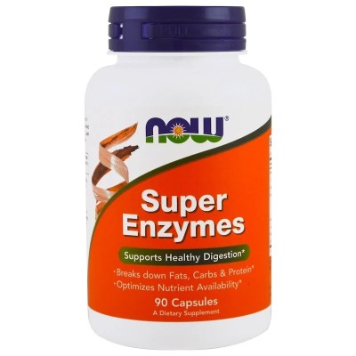 Super Enzymes 90 Капсули | Now Foods Подходящи при подуване на стомаха и газове Намалява нивата на стомашна киселина Повишава здравето на имунната система Грижи се за здравето на черния дроб Срещу разли Super Enzymes 90 Капсули | Now Foods Подходящи при п