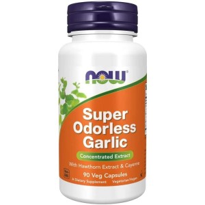 Super Odorless Garlic 90 веге капсули | Now Foods