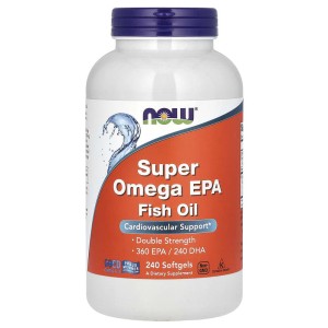 Super Omega EPA Fish Oil 240 гел-капсули | Now Foods