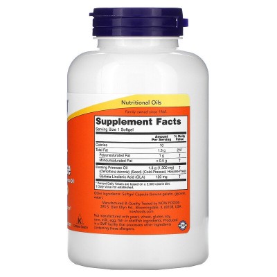Масло от вечерна иглика 1300 мг 60 дражета | Now Foods