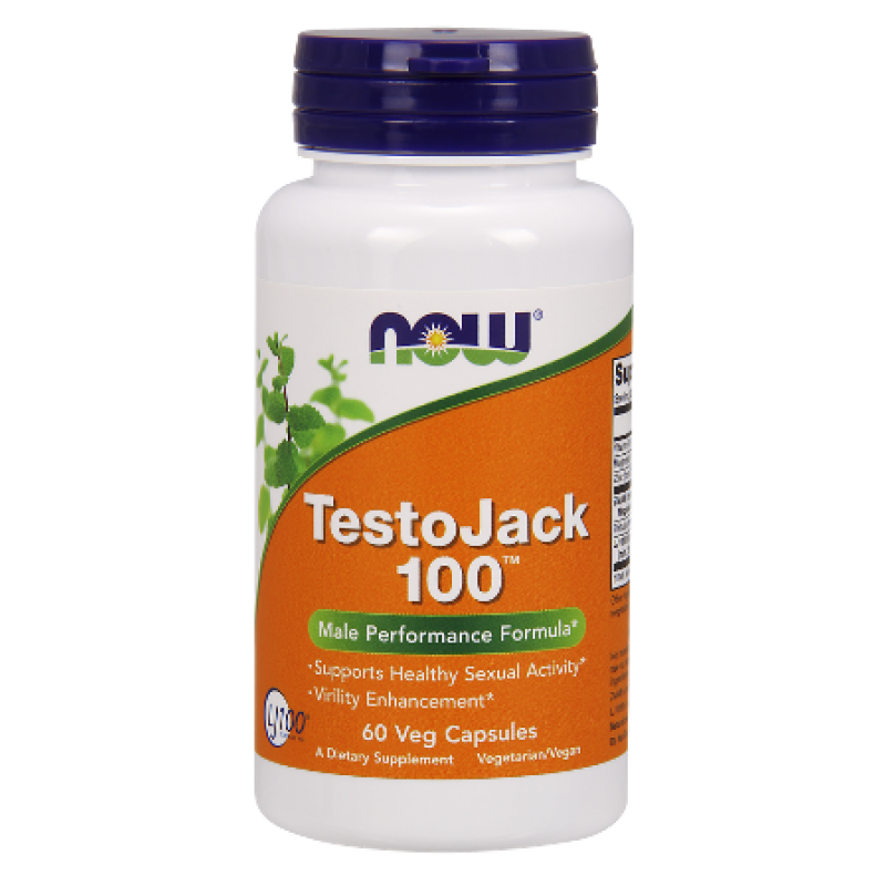 Testo Jack 100 60 вегетариански капсули | Now Foods
