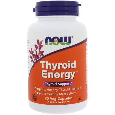 Добавка за Щитовидната Жлеза Thyroid Energy 90 капсули | Now Foods Поддържа функцията на щитовидната жлеза Поддържа здравословен метаболизъм Подсилва щитовидната жлеза Формулата съдържа Йод Регулиране н Добавка за Щитовидната Жлеза Thyroid Energy 90 капсу