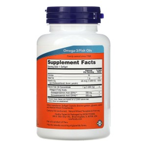 Tri-3D Omega 90 гел-капсули | Now Foods