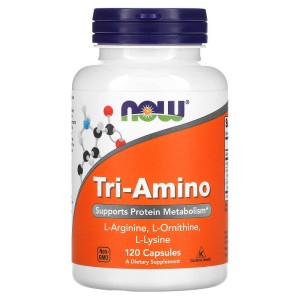 Tri-Amino 120 капсули | Now Foods
