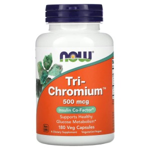 Tri-Chromium 500 мкг + Cinnamon 180 веге капсули | Now Foods