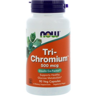 Tri-Chromium 500 мкг + Cinnamon 90 веге капсули | Now Foods Понижава захарта и холестерола При сърдечни заболявания Подпомага растежа на клетките За детоксикация Спомага обмена на веществата За топен Tri-Chromium 500 мкг + Cinnamon 90 веге капсули | Now F