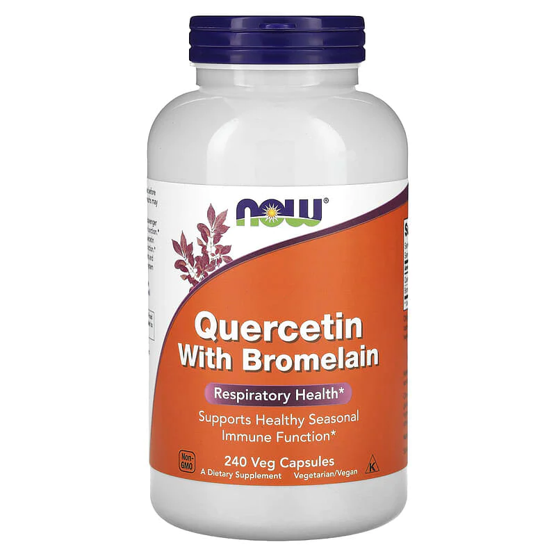 Quercetin with Bromelain 240 вегетариански капсули | Now Foods Quercetin with Bromelain 240 вегетариански капсули | Now Foods