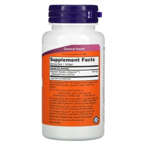 Ubiquinol 100 мг 60 гел капсули | Now Foods