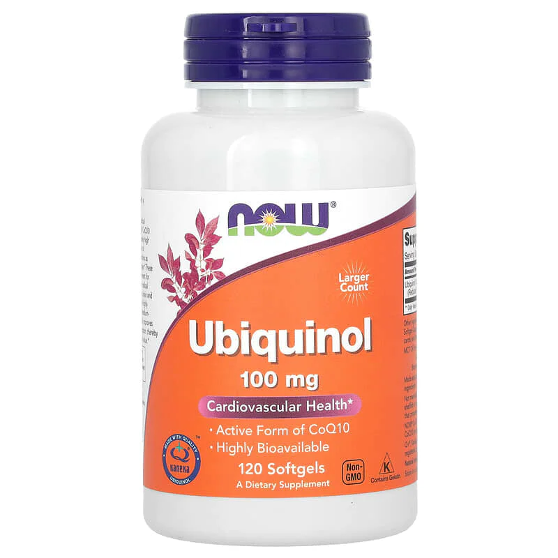 Ubiquinol 100 мг 120 гел капсули | Now Foods Ubiquinol 100 мг 120 гел капсули | Now Foods