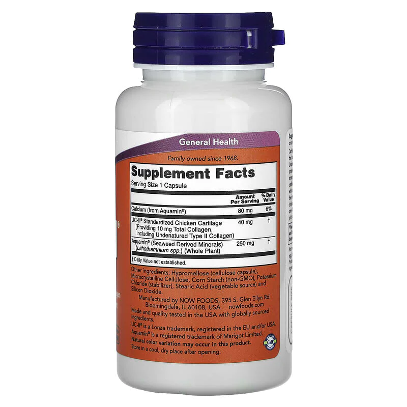 UC-II Type II Collagen 40 мг 120 веге капсули | Now Foods UC-II Type II Collagen 40 мг 120 веге капсули | Now Foods