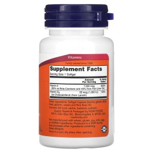 Ultra A & D-3 25000/1000 IU 100 гел-капсули | Now Foods