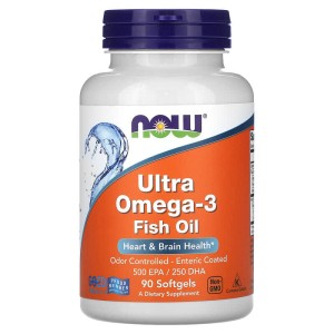 Ultra Omega-3 90 дражета | Now Foods