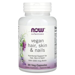 Vegan Hair, Skin & Nails 90 веге капсули | Now Foods Vegan Hair, Skin & Nails 90 веге капсули | Now Foods