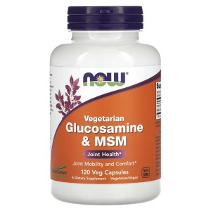 Vegetarian Glucosamine & MSM 120 веге капсули | Now Foods