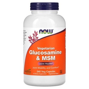 Vegetarian Glucosamine & MSM 240 веге капсули | Now Foods