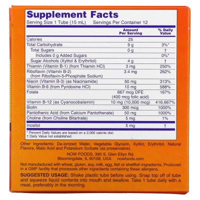 Vitamin B-12 Shots 10000 мкг 12 x 15 мл | Now Foods