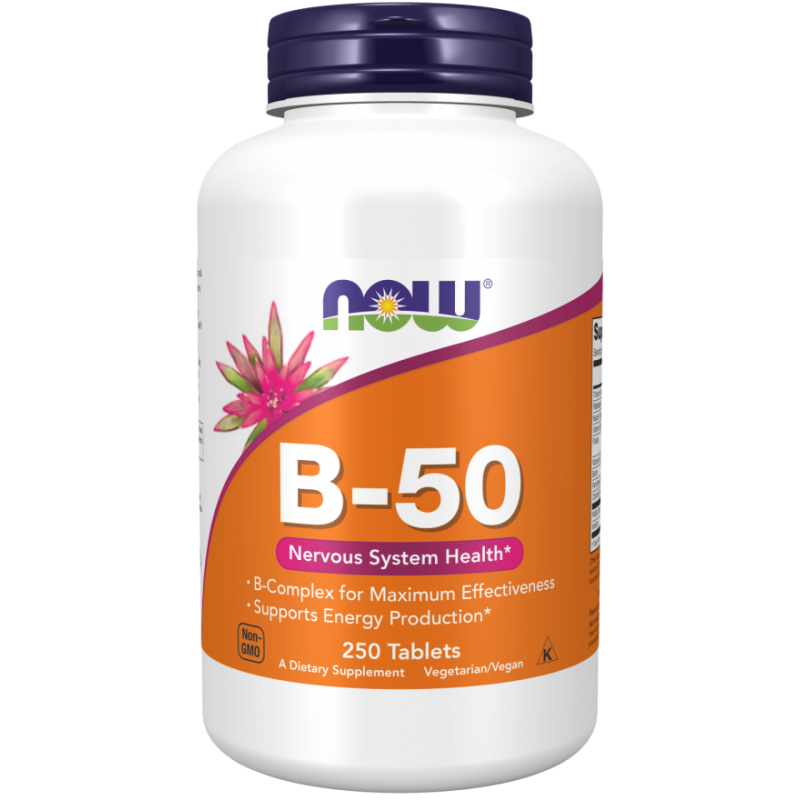 Витамин B-50 50 мг 250 таблетки | Now Foods