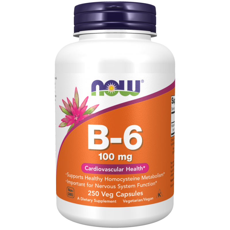 Vitamin B-6 100 мг 250 капсули | Now Foods