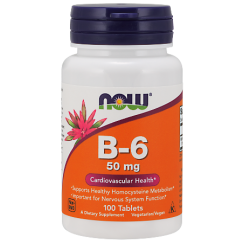 Vitamin B-6 (Pyridoxine) 50 мг 100 таблетки | Now Foods