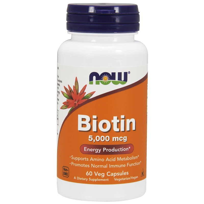 Витамин B-7 (Biotin) 5000 mcg 60 капсули | Now Foods Поддържа косата, ноктите и кожата Ви здрави и красиви Помага при лечение на косопад Възпрепятства появата на себорея Подпомага нервната система Изпол Витамин B-7 (Biotin) 5000 mcg 60 капсули | Now Foods