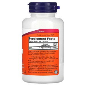 Витамин B-7 (Biotin) 5000 mcg 120 веге капсули | Now Foods