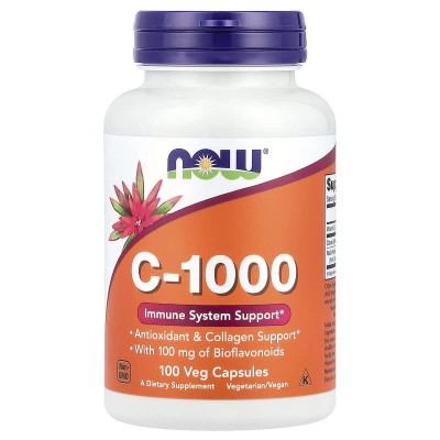 Vitamin C-1000 with Bioflavonoids 100 веге капсули | Now Foods