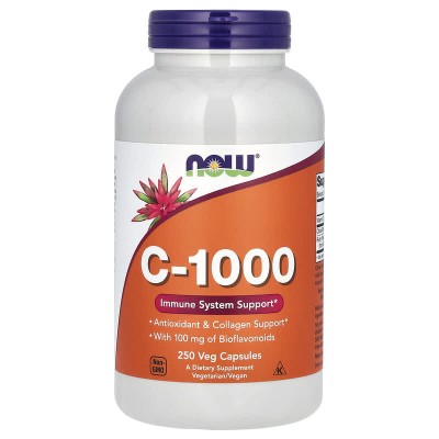 Vitamin C-1000 with Bioflavonoids 250 веге капсули | Now Foods