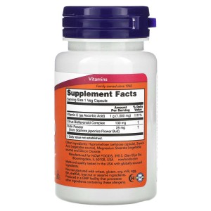 Vitamin C-1000 with Bioflavonoids 30 веге капсули | Now Foods