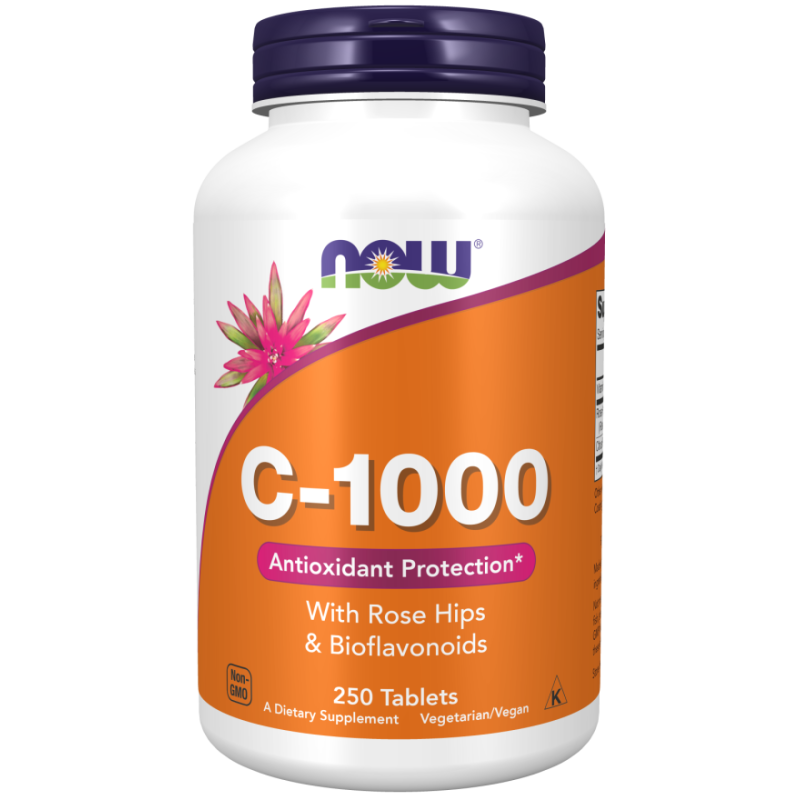 Vitamin C-1000 250 таблетки | Now Foods Мощен антиоксидант Подпомага функцията на надбъбречните жлези За по-добро производство на антитела Има противораково действие Подпомага сърдечното здраве Vitamin C-1000 250 таблетки | Now Foods Мощен антиоксидант По