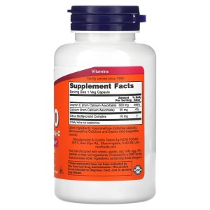 Vitamin C-500 Calcium Ascorbate-C 100 веге капсули | Now Foods