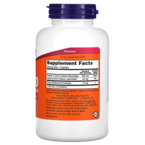 Vitamin C-500 Calcium Ascorbate-C 250 веге капсули | Now Foods