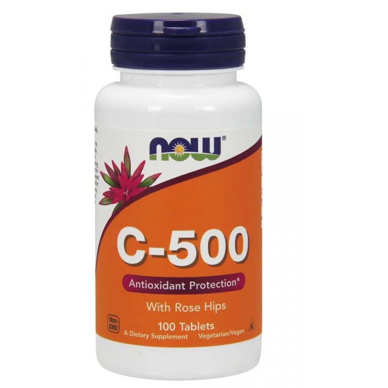Витамин C-500 мг с Шипка 100 таблетки | Now Foods