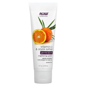 Vitamin C & Oryza Sativa Gentle Scrub 118 мл | Now Foods