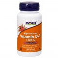 Vitamin D-3 1000 IU 180 гел-капсули | Now Foods