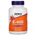 Витамин Е 400 IU MT 250 гел капсули | Now Foods