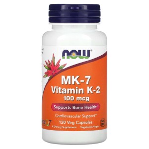 MK-7 Vitamin K-2 100 мкг 120 веге капсули | Now Foods